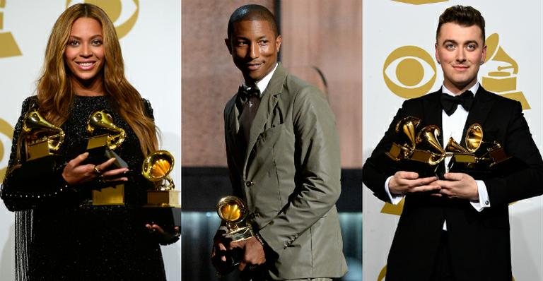 Beyoncé, Pharrell Williams e Sam Smith - Getty Images