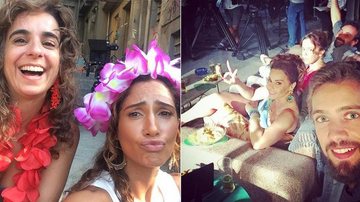 Camila Pitanga e Rafael Cardoso fazem selfie no Projac - Reprodução / Instagram