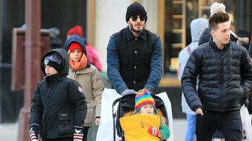 David Beckham passeia com os filhos em Nova York - AKM-GSI/Splash