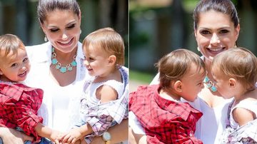 Natália Guimarães faz fotos com as filhas gêmeas, Maya e Kiara - Davi Nascimento