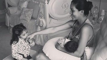 Daniela Albuquerque com as filhas Alice e Antonella - Instagram/Reprodução