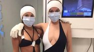 De maiô, Lindsay Lohan encara frio de -110º para tratamento estético - Reprodução/ Instagram