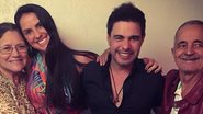 Graciele Lacerda com dona Helena e seu Francisco, pais de Zezé Di Camargo - Instagram/Reprodução
