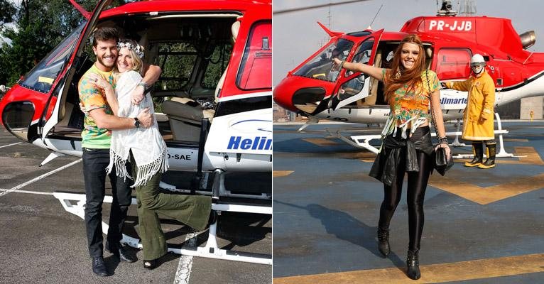 Giovanna Ewbank e vips vão para festival de helicóptero - Felipe Panfili/AgNews