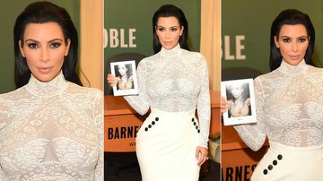 Kim Kardashian vai sem sutiã em lançamento de livro - Getty Images