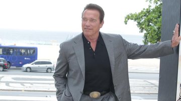 Arnold Schwarzenegger vai ao lançamento de “O Exterminador do Futuro: Gênesis” - Marcello Sá Barretto/Ag News