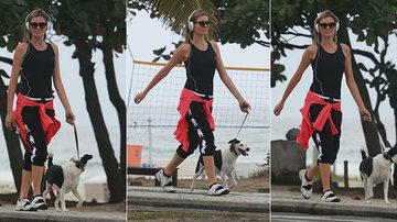 Ellen Jabour caminha com seu cachorro - Dilson Silva/Agnews