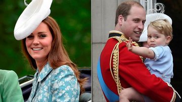Kate Middleton, príncipe William e príncipe George - AKM-GSI / AKM-GSI