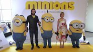 Vladimir Brichta e Adriana Esteves no lançamento de 'Minions' - AgNews