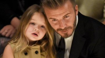David Beckham e Harper Seven - Divulgação / Burberry