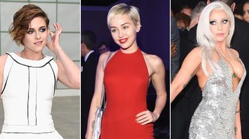 Kristen Stewart, Miley Cyrus e Lady Gaga - Getty Images