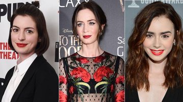 Anne Hathaway, Emily Blunt e Lily Collins - Getty Images