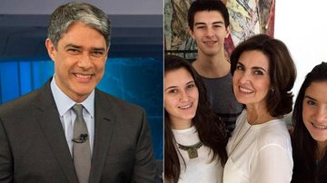 William Bonner e sua família - Globo; Reprodução / Instagram