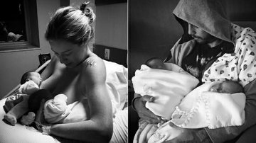 Luana Piovani e Pedro Scooby posam com os filhos na maternidade - Instagram/Reprodução