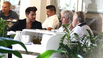Adam Lambert almoça com integrantes do Queen no Rio de Janeiro - Gabriel Reis / AgNews
