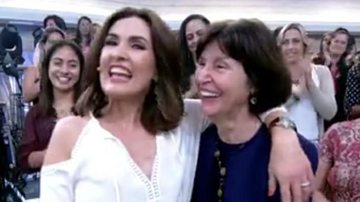Fátima Bernardes e a mãe, Dona Eunice - TV Globo/Reprodução