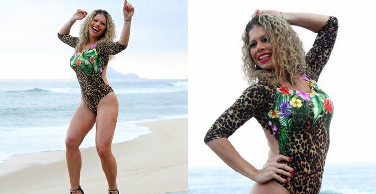 Ex-Paquita Miúxa faz ensaio fotográfico na praia - Thiago Mattos / Divulgação