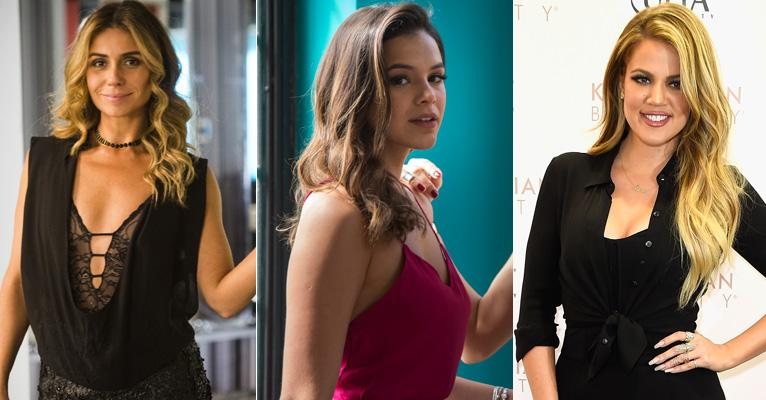 Giovanna Antonelli, Bruna Marquezine e Khloé Kardashian - Divulgação TV Globo/Getty Images