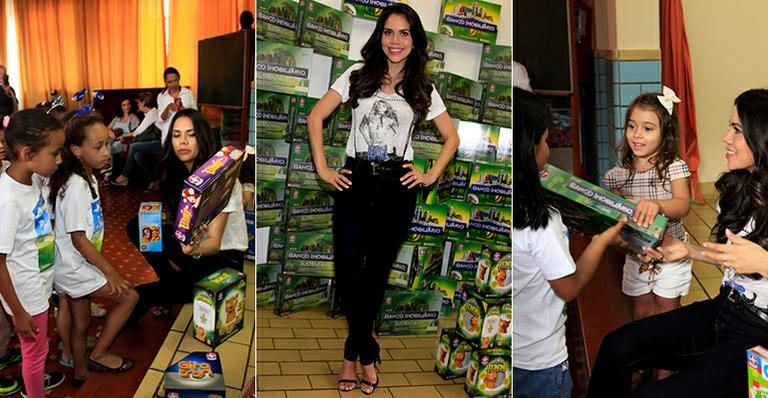 Daniela Albuquerque doa brinquedos para instituição - Marcos Ribas/Photo Rio News