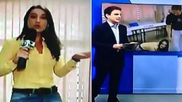 Repórter de afiliada da TV Globo leva tombo feio durante reportagem ao vivo - TV TEM/Reprodução