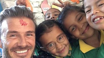 David Beckham visita crianças atingidas por terremoto - Reprodução/ Instagram
