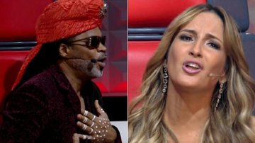 Carlinhos Brown e Claudia Leitte no The Voice Brasil - TV Globo/Reprodução