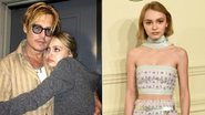 Johnny Depp com a filha Lily-Rose Depp - Instagram/Reprodução e Getty Images