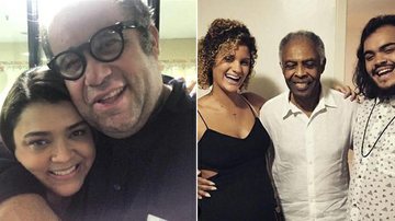 Preta Gil e Otávio Müller; Laura Fernandez, Gilberto Gil e Francisco Gil - Instagram/Reprodução