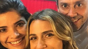 Giovanna Antonelli faz selfie com Vanessa Giácomo e Alexandre Nero - Instagram/Reprodução