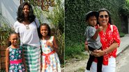 Glória Maria com as filhas recebem amigos - Marcos Ferreira/Brazil News