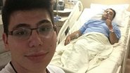 Geraldo Luís e o filho no hospital - Instagram/Reprodução