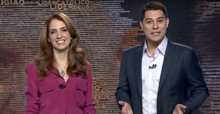 Evaristo Costa e Poliana Abritta no comando do Fantástico - TV Globo/Reprodução