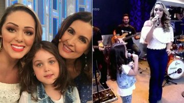 Tânia Mara canta com a filha, Maysa, no palco do 'Encontro com Fátima Bernardes' - Reprodução / Instagram