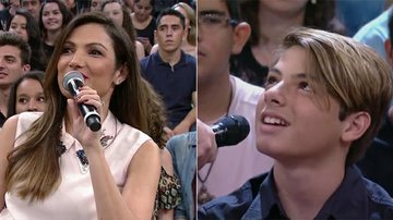 Patrícia Poeta e o filho - Reprodução TV Globo
