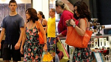Fátima Bernardes vai às compras com o filho - Marcos Ferreira /Brazil News