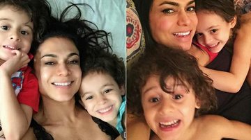 Rosana Jatobá e os filhos gêmeos, Benjamin e Lara - Reprodução / Instagram