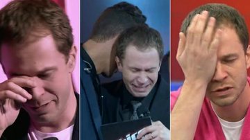 Tiago Leifert não segura as lágrimas na TV - TV Globo/Reprodução