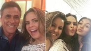 Ana Paula tieta Oscar Magrini e as atrizes Marina Moschen e Amanda de Godoi - Instagram/Reprodução