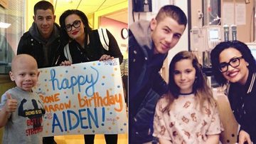 Demi Lovato e Nick Jonas visitam hospital infantil - Instagram/Reprodução