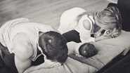 Adriana e Rodrigão com o filho, Rodrigo - Amanda Vargas / Reprodução Instagram