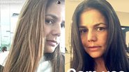Antes e depois do novo visual de Nívea Stelmann - Reprodução / Snapchat