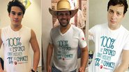 Sorocaba, Rafael Cortez e Nicolas Prates vestem a camisa da campanha '100% de esforço onde houver 1% de chance!' - Divulgação