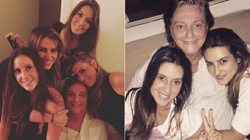 Fábio Jr com a noiva, Fernanda, e as filhas Tainá, Kika e Cleo - Instagram/Reprodução