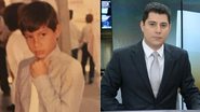 Evaristo Costa compartilha foto rara da infância com camisa social e gravata - TV Globo/Reprodução