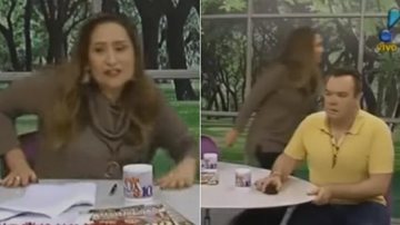 Sonia Abrão sai correndo após ouvir choro durante programa A Tarde É Sua - RedeTV!/Reprodução