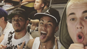 Lewis Hamilton, Neymar e Justin Bieber - Reprodução do Instagram