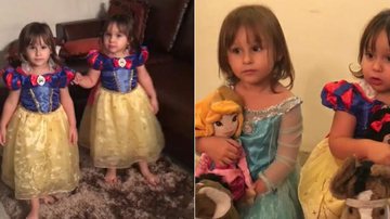 Vestidas de princesa, filhas gêmeas de Natália Guimarães dançam música de Angélica - Instagram/Reprodução