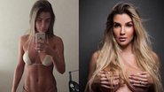 Aline Gotschalg em foto antes e durante a gravidez - Instagram/Reprodução