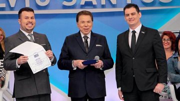 Faustino Júnior, Silvio Santos e Thiago Nicolau de Araújo - Lourival Ribeiro/SBT