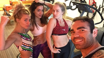 Anitta treina ao lado de Carolina Dieckmann e Angélica - Reprodução/Instagram